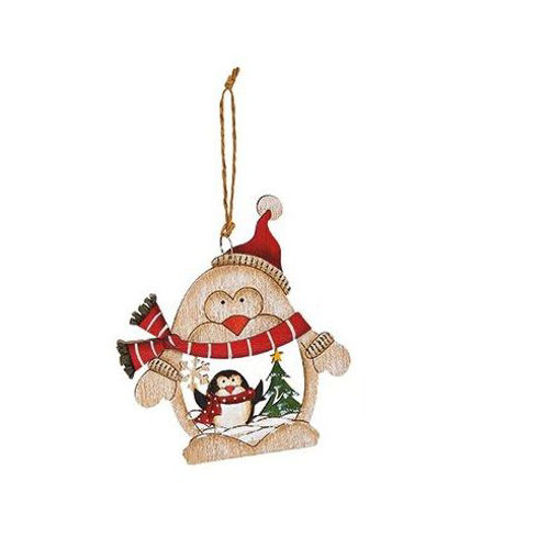 Picture of WOODEN HANGING DECORATION PENGUIN